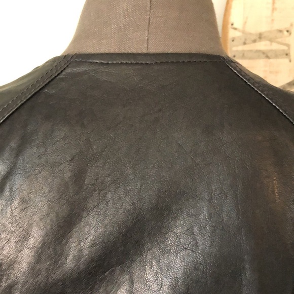 MADEWELL BLACK LEATHER MOTO ZIPPERS JACKET COLLARLESS SIZE XS - Picture 10 of 15